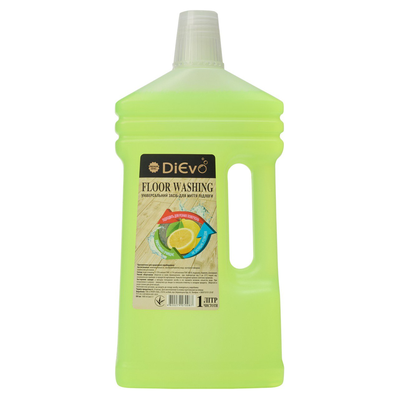 Засіб для миття підлоги Лимон Premium ТМ DiЄvo 1л